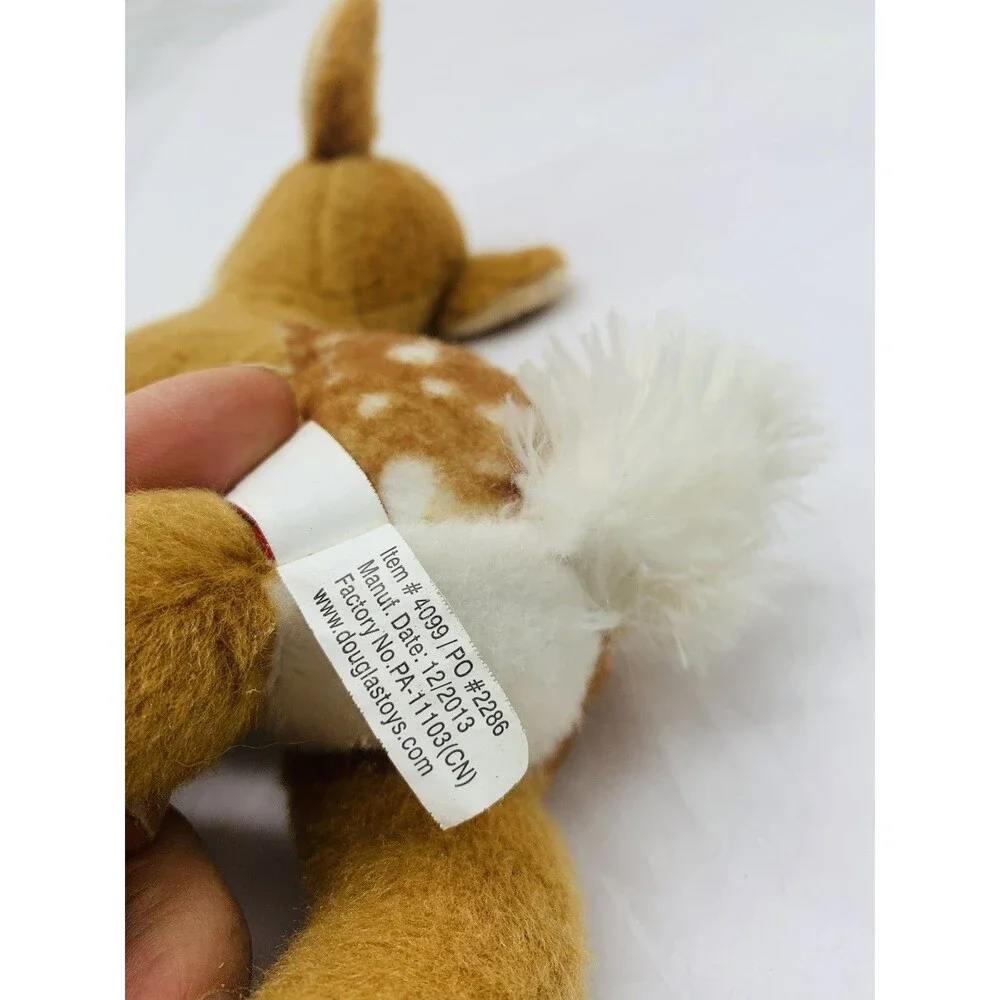 Douglas Cuddle Toys Glory Deer Fawn Stuffed Animal White Tail 7” Toy